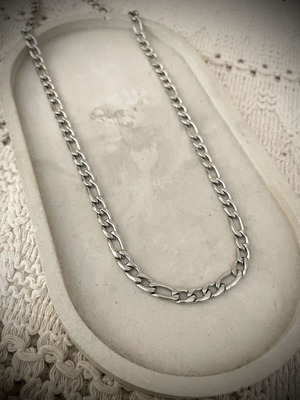 Unisex stainless steel chain necklace new, silver color