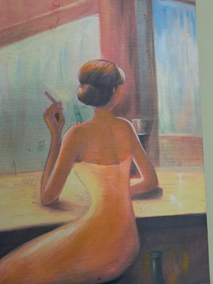 Painting 25x50 cm reprint with retro theme like new