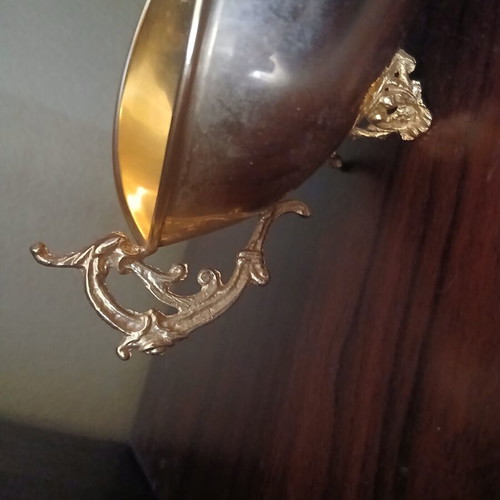 24K Plated BK Gold-Plated Metal Decorative Bowl, vintage