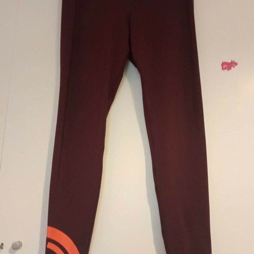 Crivit leggings long Medium new burgundy with orange