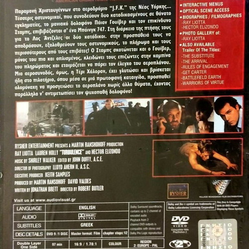 Turbulence DVD new, action adventure with subtitles