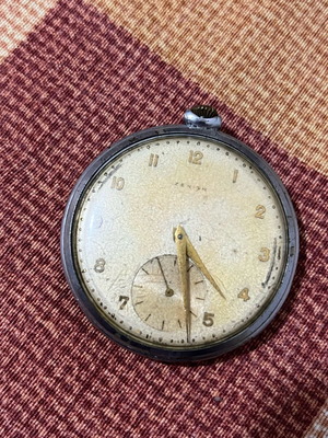 Zenith ρολόι τσέπης μεταχειρισμένο, vintage, ασημί