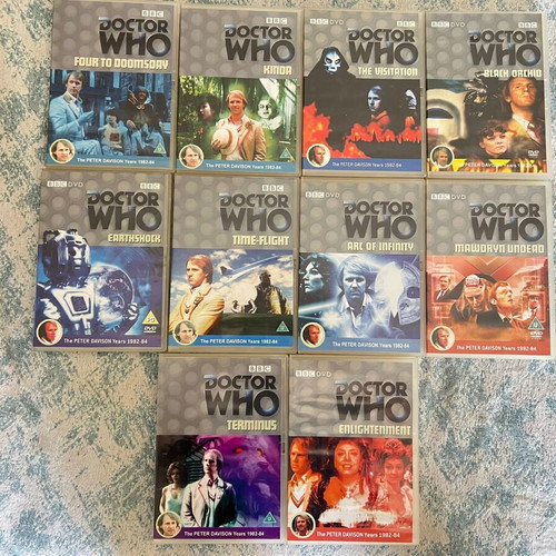 Doctor Who Peter Davison empty box set of 19, like new
