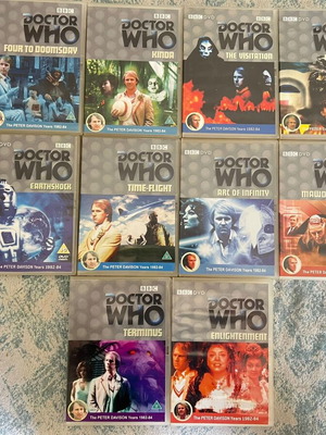 Doctor Who Peter Davison empty box set of 19, like new