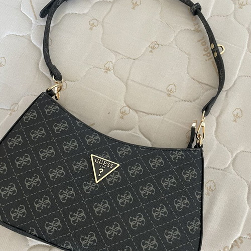 Guess Shoulder Bag Black Monogram New