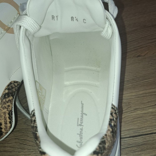 Salvatore Ferragamo men's white sports shoes new