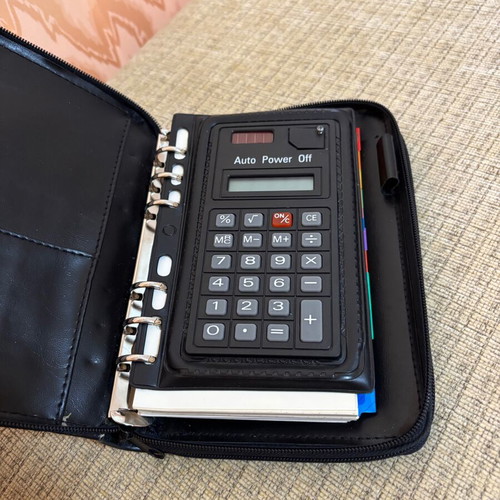 Retro business organizer with calculator new