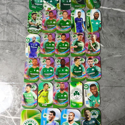 Panathinaikos football metal tags used, pack of 29