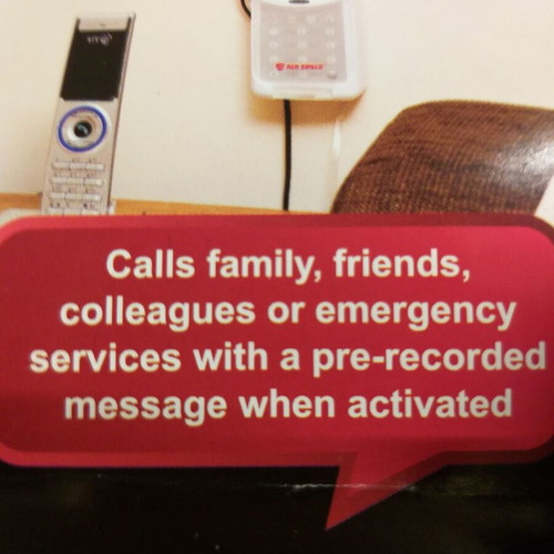 Redshield Model No WS-110 Wireless Answering Machine Distress Alarm used