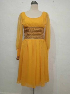 Vintage Susan Small 70s dress like new, muslin with taffeta lining