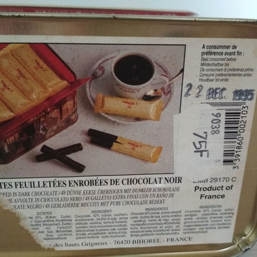 Maxim's de Paris metal box used
