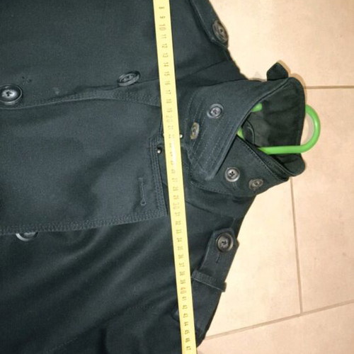 Superdry men's trench coat L like new, black cotton