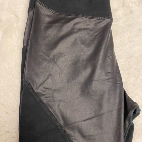 Bodytalk leggings S with leather effect used, black