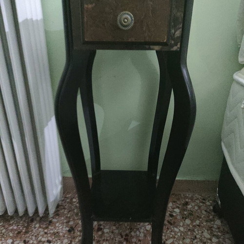 Vintage bedside table or entryway furniture used