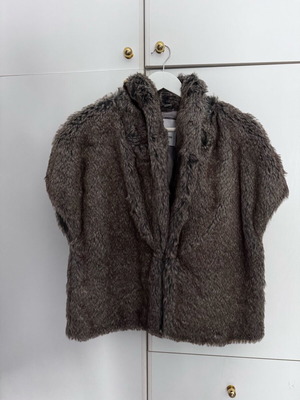 Γουνινο γιλεκο BSB σαν καινούργιο, νούμερο 40, γκρι και καφέ