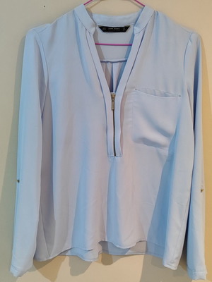 Zara women's top XS used, turquoise