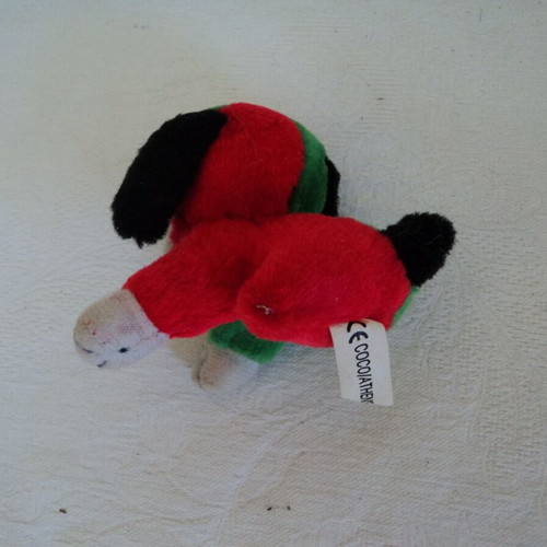 Plush animals used, set of 5, 7 to 18 cm