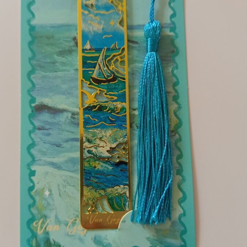 Van Gogh Boat Metal Bookmark new