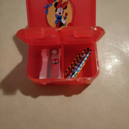 Disney school stand with 36 pencils, 18 rulers, 18 sharpeners, 18 boxes new