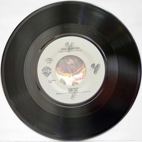 Eric Clapton Forever Man & Too Bad 7'' vinyl used, rock