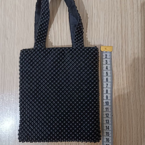 Axara Paris Beaded Mini Bag new, black, vintage style