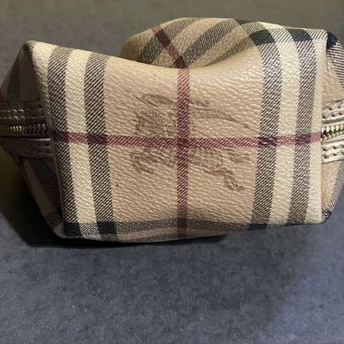 Burberry clutch used, authentic canvas pouch