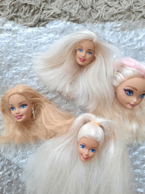 Barbie doll heads lot of 4 original Mattel for restoration