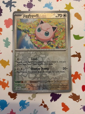 Pokémon TCG Jigglypuff ScarletViolet-151 Reverse Holo new