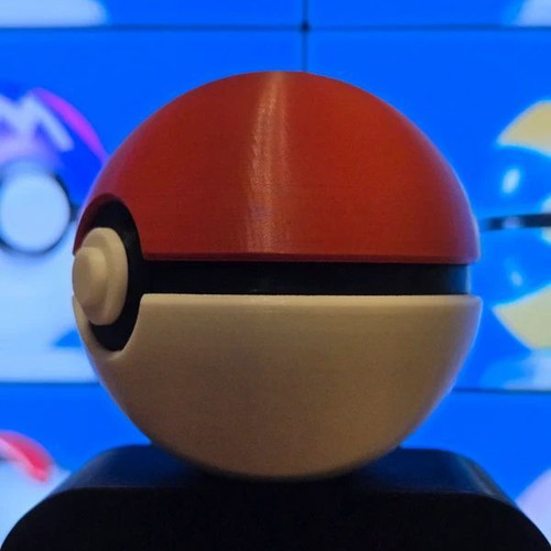 Classic Pokémon Pokéball 3D printed, made to order