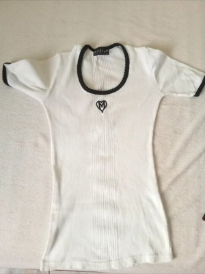 Morgan white short-sleeve shirt like new, slim fit, size XS