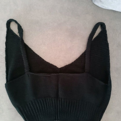 Summer knitted crop top blouse like new, size M black