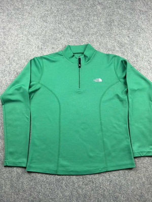 The North Face Women's Green Fleece Quarter Zip Used Size L Flight Series
