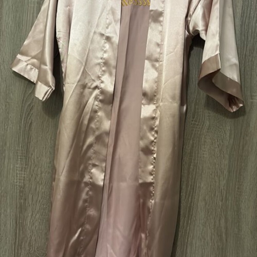 Bridesmaid Satin Robe like new, champagne blush pink