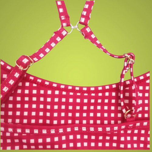 Women's Bustier Small New Red and White
