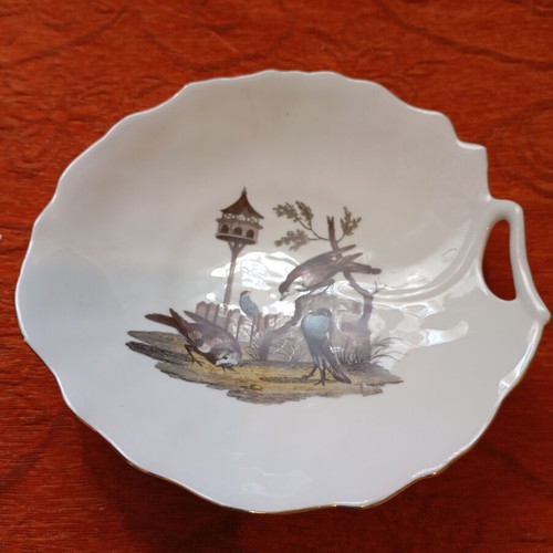 Limoges Deshoulieres porcelain serving plate used, 23 cm