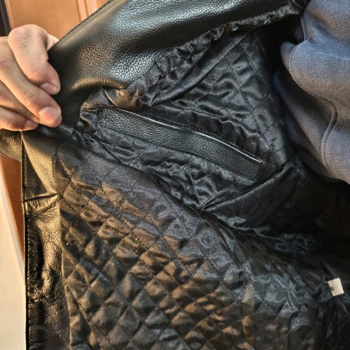 Leather motorcycle jacket used, size XL, genuine leather