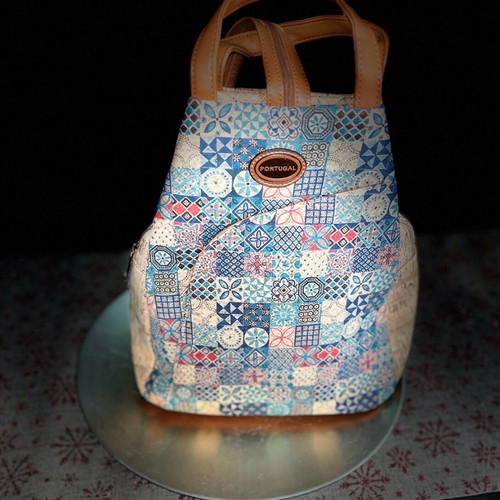 Backpack cork colorful, new