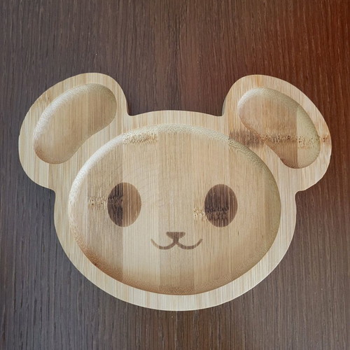Wooden baby plate new