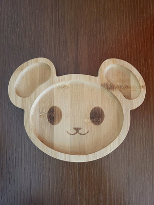 Wooden baby plate new