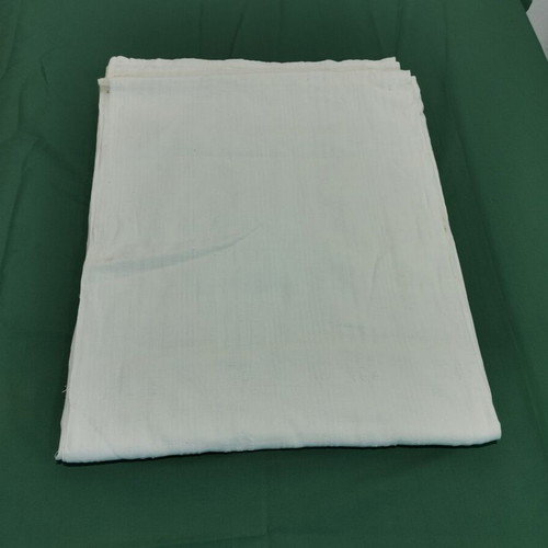 Woven bed sheet used, 1950 era