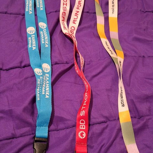 Lanyards new, colorful, pack of 5 pieces