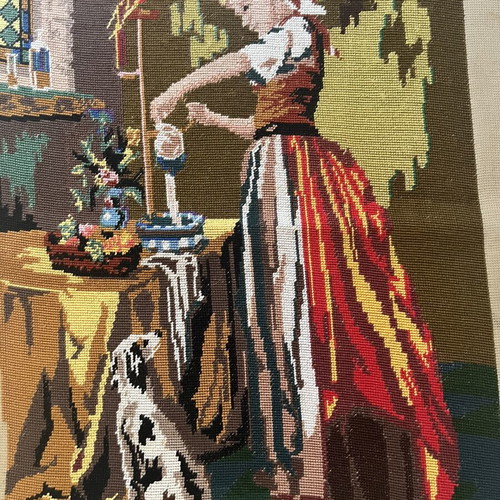 Handmade textile painting like new, dimensions 0.47x0.34