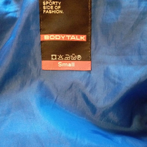 BodyTalk sleeveless women's jacket used, blue, with hood