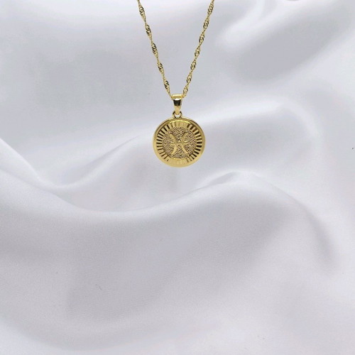 Pisces Zodiac Necklace 18K Gold Plated New