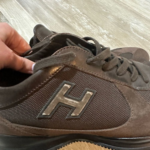 Hogan shoes brown suede like new, men's size 41.5