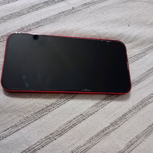 iPhone 13 used, red, with charger and cases