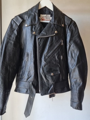 Vintage δερμάτινο μπουφάν μοτοσυκλέτας Sears The Leather Shop, μαύρο, μέγεθος S