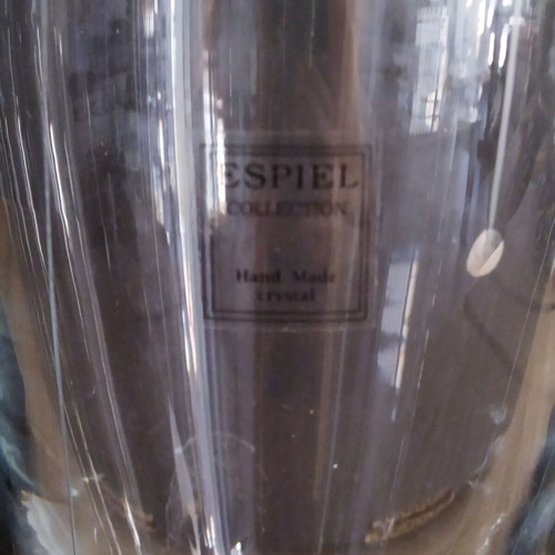Espiel Collection tall crystal vase new, hand made