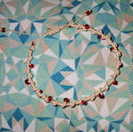 Macrame bracelet with decorative beads