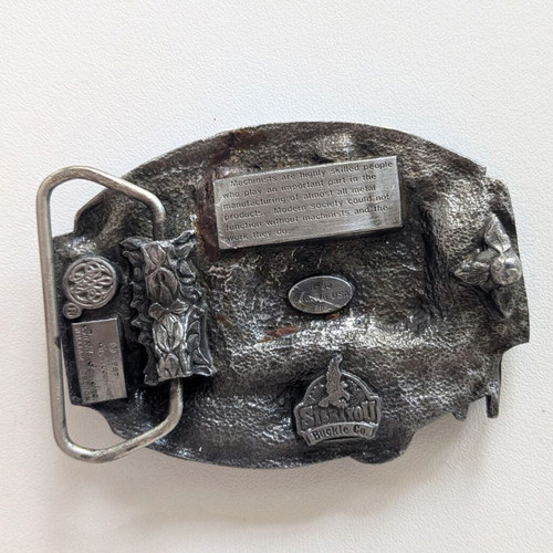 Vintage Siskiyou Machinist Metal Belt Buckle 1987 used